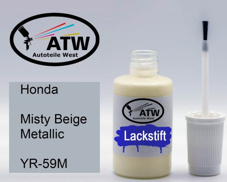 Honda, Misty Beige Metallic, YR-59M: 20ml Lackstift, von ATW Autoteile West.